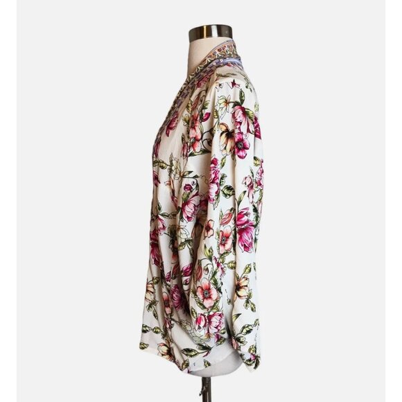 Anthropologie Akemi + Kin Idalia Kimono One Size Floral Dolman Bohemian Boho - Picture 8 of 13